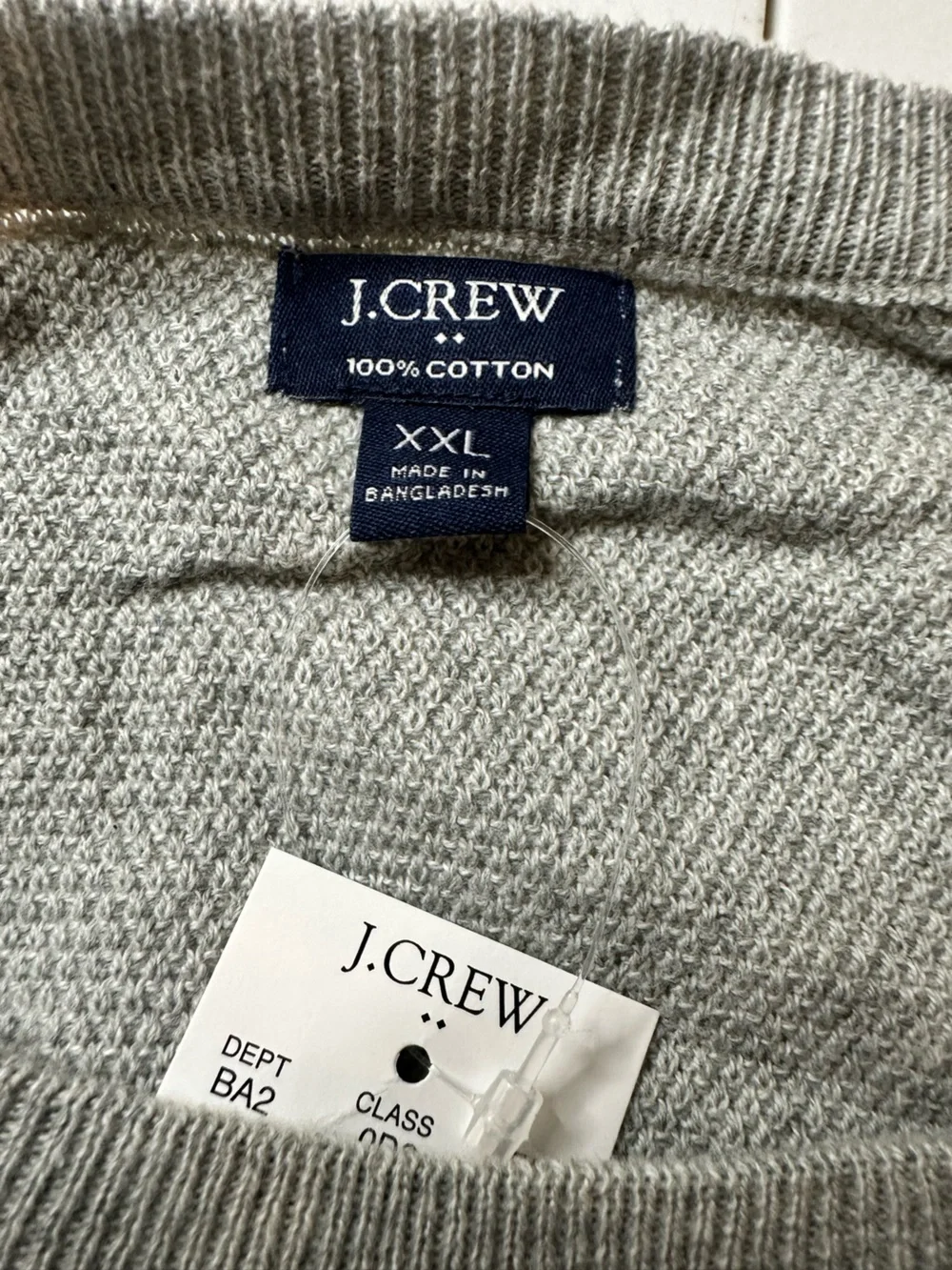 NWT J. Crew Lightweight Gray Crew Neck Sweater - Size XXL